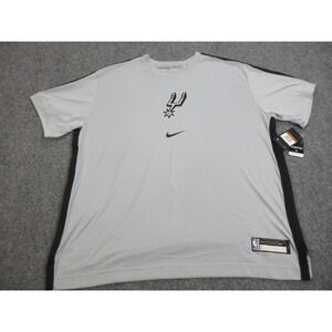 San Antonio Spurs Shirt Mens 2XL Gray Player Issued Warm‎ Up NBA Basketball Nike